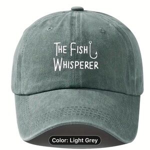 NEW Light Grey Fish Whisperer Cap